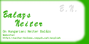 balazs neiter business card